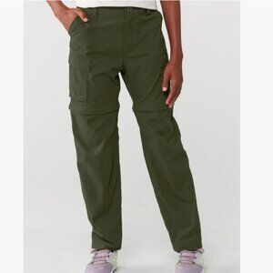 REI Sahara Olive Green Convertible Pants - Kids Size L